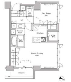 プラウドフラット中落合 601 間取り図