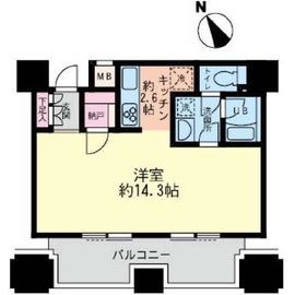 ルネ新宿御苑タワー 1107 間取り図