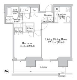 六本木グランドタワーレジデンス 1203 間取り図