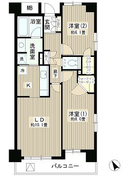 プライムアーバン目黒リバーフロント 504 間取り図
