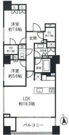 パークマンション三田綱町ザフォレスト 6階 間取り図