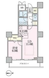 ロイヤルパークスタワー南千住 1414 間取り図