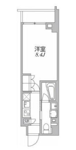 アジールコート麻布十番 206 間取り図