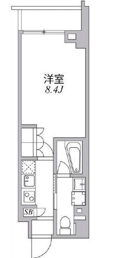 アジールコート麻布十番 508 間取り図