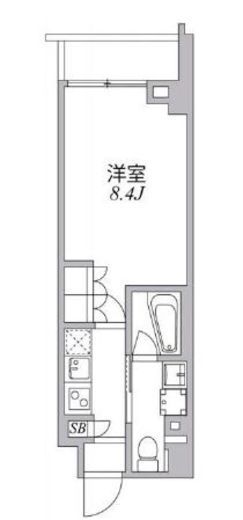 アジールコート麻布十番 602 間取り図
