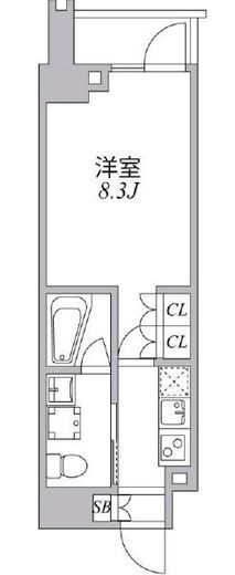 アジールコート麻布十番 204 間取り図