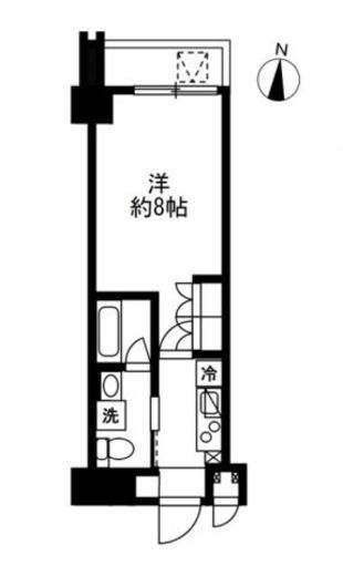 アジールコート麻布十番 409 間取り図