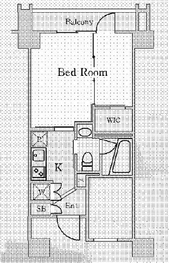 アジールコート麻布十番 405 間取り図