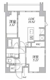 アジールコート麻布十番 801 間取り図