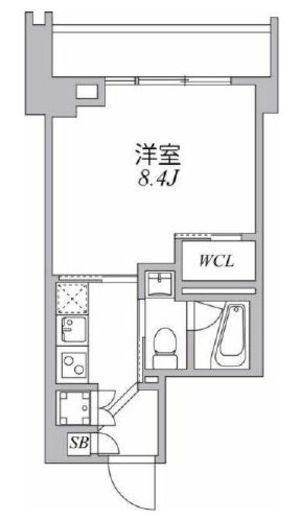 アジールコート麻布十番 803 間取り図
