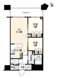 勝どきザ・タワー 35階 間取り図