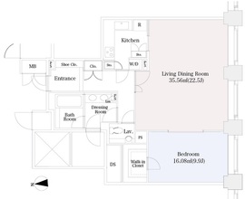 ラ・トゥール芝公園 2608 間取り図