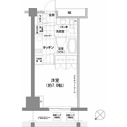 パークハビオ渋谷 406 間取り図