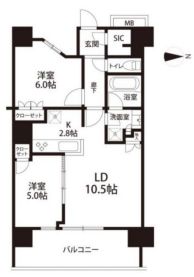 浅草タワー 22階 間取り図