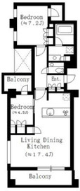 プラウド赤坂 8階 間取り図