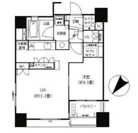 ウィルローズ日本橋 2階 間取り図