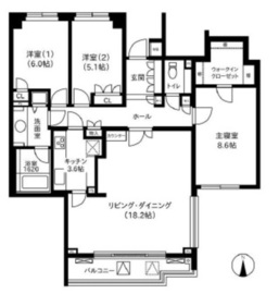 イトーピア長者丸イデア 2階 間取り図