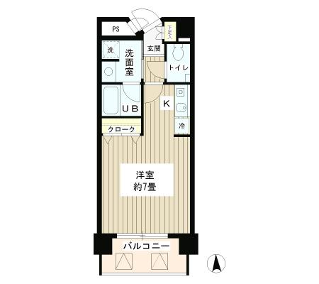 SUN恵比寿 805 間取り図