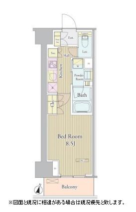 ヴェルデュール高田馬場 803 間取り図