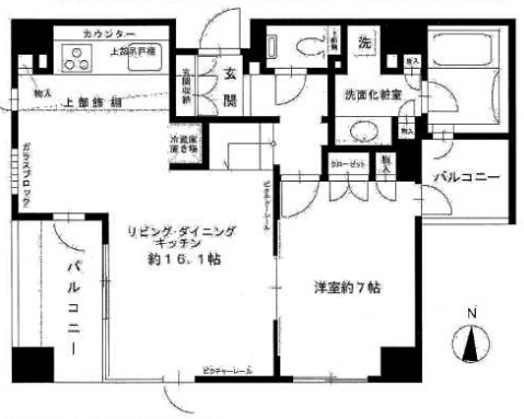 アトラス江戸川アパートメント 4階 間取り図