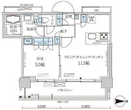 パークアクシス菊川ステーションゲート 1011 間取り図