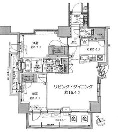 プラウド恵比寿ディアージュ 4階 間取り図