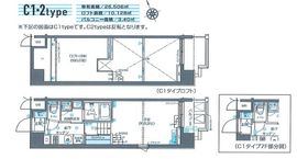 ZOOM芝浦 3階 間取り図