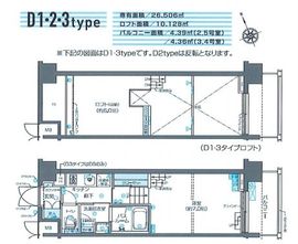 ZOOM芝浦 5階 間取り図