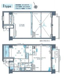 ZOOM芝浦 10階 間取り図