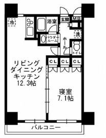 レジディア月島3 1002 間取り図