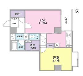 グランドゥール広尾 5階 間取り図