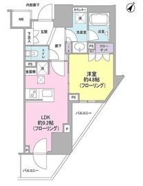 ドレッセ目黒大橋プレヴィ 4階 間取り図