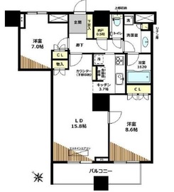 ザ・東京タワーズ ミッドタワー 36階 間取り図