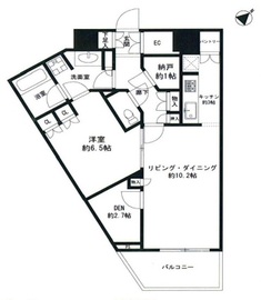 勝どきザ・タワー 31階 間取り図