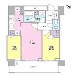 クロスエアタワー 21階 間取り図