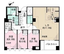 ザ・パークハウスグラン南青山 4階 間取り図