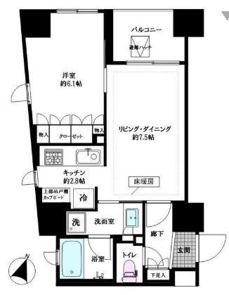グリーンパーク日本橋蛎殻町 8階 間取り図