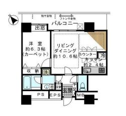 ヴィルヌーブタワー駒沢 9階 間取り図