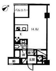 ヴォアラクテ西早稲田 216 間取り図