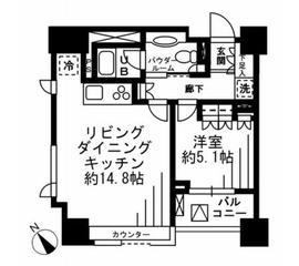 レジディア勝どき 403 間取り図