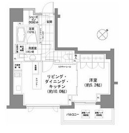 パークハビオ渋谷 512 間取り図