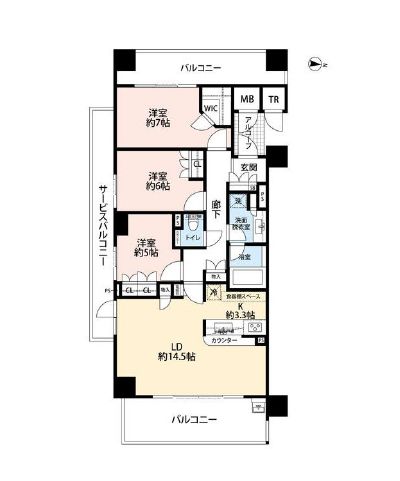 ファミールグラン代々木西原デクスターハウス 8階 間取り図