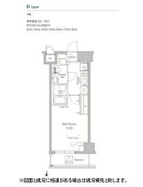 ベルフェリーク木場 204 間取り図