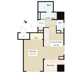 コンフォリア銀座イースト弐番館 401 間取り図