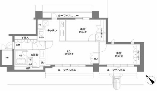 カスタリアお茶の水 802 間取り図