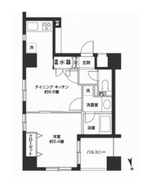 カスタリア新富町2 1002 間取り図