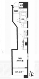 カスタリア新富町4 1001 間取り図