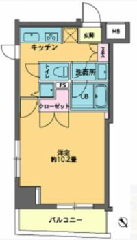 カスタリア東日本橋2 703 間取り図