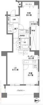 カスタリア本所吾妻橋 1202 間取り図