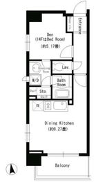 パークキューブ上野 1201 間取り図